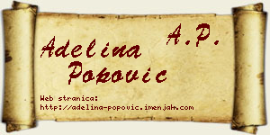 Adelina Popović vizit kartica